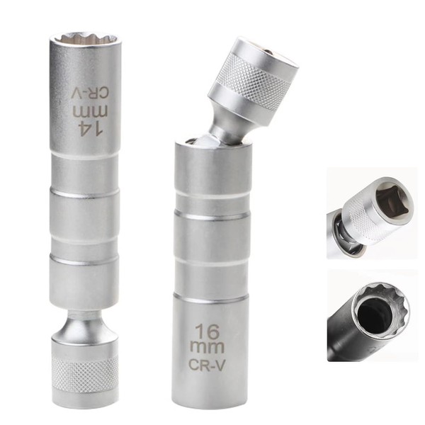 Thin Wall Spark Plug Socket, 2PCS Magnetic Spark Plug Socket,