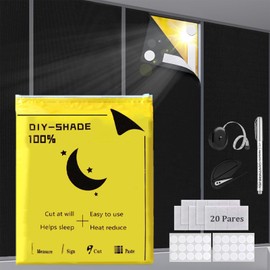 Cortinas Blackout,Persianas Blackout para Ventanas,Sin Necesidad de Perforar Agujeros,Cortadas Como Desees,Blackout Curtains para Recamara de Bricolaje, Adecuadas para Ventanas(300 cm * 145 cm)