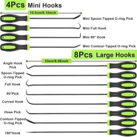 Doaho 12PCS Automotive Hook and Pick Tool Set,Long & Mini Precision Puller Re...