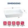 HIC Kitchen Rectangular Lasagna Pan, Fine White Porcelain, 13 x