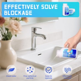 Pipeline Dredging Agent, Powerful Drain Cleaner Agent, Kitchen Unblocker, Sink and Drain Cleaner Powder for Kitchen Toilet Pipeline Quick Cleaning Tool