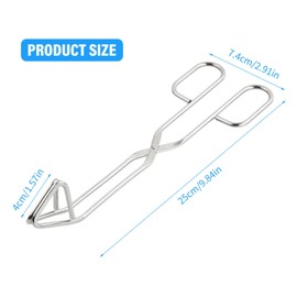 Stainless Steel Barbeque Clamp 25cm, Cooking Scissor Tongs, Stainless Steel Wire Tong, Kitchen Scissor Tongs, for Cooking Barbecue Stainless Steel Grill Tongs