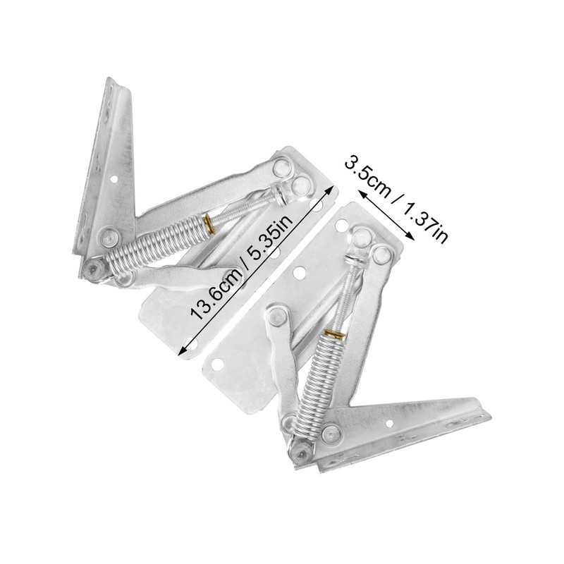 1 Pair Left + Right Nickel Plated Metal Folding Hinge