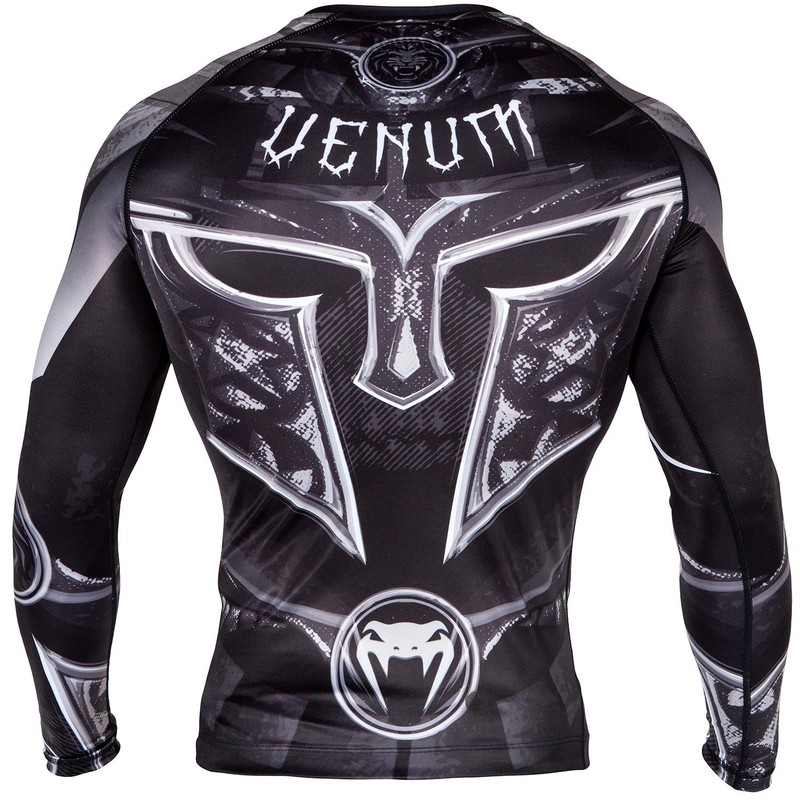 Venum Herren Gladiator 3.0 Lange Ärmel-Rashguard, Schwarz/Weiß, XL