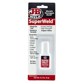 JB Weld JB33106 Superweld Instant Setting High Strength, 6 Gram Bottle, Great for Steel Rubber Most Plastics Wood & More, Bonds in Seconds, Cure Colour Clear, Packaging May Vary