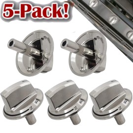 For Frigidaire NEW 5PACK 5304525746 Stove Knobs For Frigidaire Range Cooktop Knob 5304504839