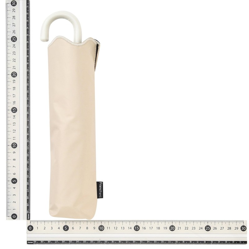 Francfranc Folding Umbrella, Light Blocking Wave Piping, 19.7 inches (50