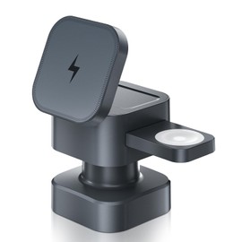 3 in 1 Wireless Charging Station, Wireless Charger with Night-Lamp & Retractable Design, Phone Wireless Charger Fast Charger for Phone 17/16/15/14/13/12/11/X Pro/Max/Plus/Watch/pods