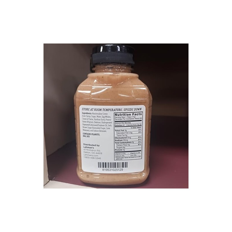 Lehman's Smooth Creamy Amish Peanut Butter Spread 12 Oz Squeeze
