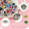 PATIKIL 16Pcs Rhinestone Buttons, Flatback Sew on Rhinestones with Crystals