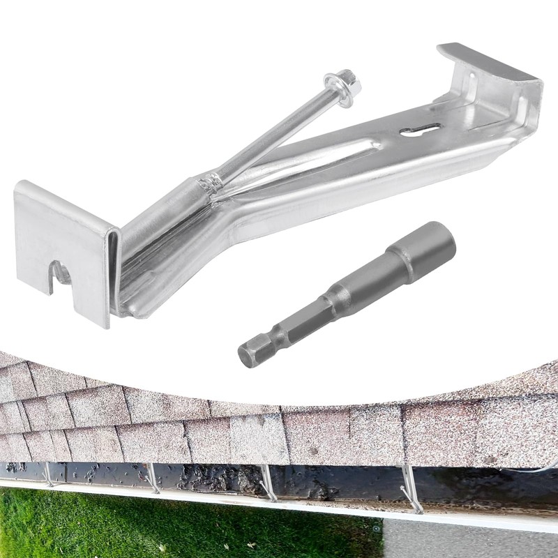 20 Pcs Gutter Hangers 5 Inch K Style with Pre-Inserted