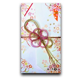 KUDOS.JP Japanese Traditional Money Envelope for Wedding - Japanese Plum Ume Mizuhiki Design (Japan Import)