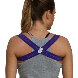 PURPLE POSTURE BRACE SHOULDER SUPPORT POSTURE CORRECTOR Made in USA - THE 2 IN 1 POSTURIFIC BRACE Designed by a Chiropractor - Available Sizes (Medium)