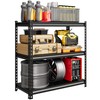 3-Tier Garage Shelving Unit, Adjustable Steel Utility Storage Rack with