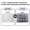 PUGED DND Dice Storage Box with Removable Dividers Polyhedral Dice
