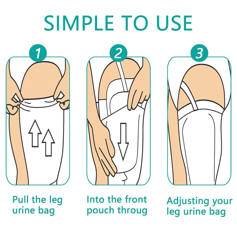 One Piece Elastic Catheter Sleeves Leg Bag Thoughful Design Urine