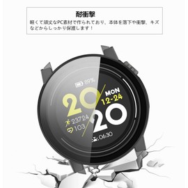 SHEAWA for COROS PACE 3 Case Cover PC + Tempered Glass Film Full Protection 9H Hardness Integrated Protective Case Compatible Protective Cover Shockproof Accessories (Black)