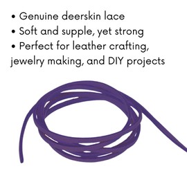 Deerskin Leather Cord Strips Spool | Genuine Leather Boot Shoe Laces | Deerskin Lace Cord String Lacing for Jewelry Making DIY Crafts Bracelets Necklaces