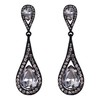EVER FAITH Women's Earrings Austrian Crystal Elegant Dual Drop Stud