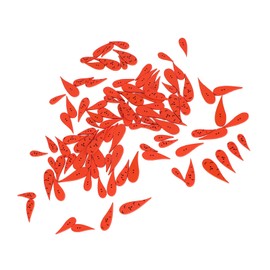 Carrot Nose Buttons, 100pcs Orange Carrot Button 4 Sizes Wooden Snowman Nose Button with 2 Holes for DIY Crafting Sewing Decortaion (Bent)