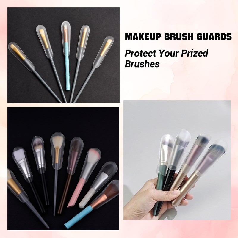 FrostyFlair Make-up Brush Protector, 20 Pieces Dustproof Cosmetic Brush Covers