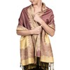 Achillea Elegant Reversible Paisley Border Pattern Pashmina Shawl Wrap Scarf