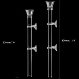 Bilindasly 300mm Acrylic Aquarium Shrimp Feeding Tube Aquarium Clear Fish Food Feeder Tube for Fish Tank with 2pcs Suction Cups