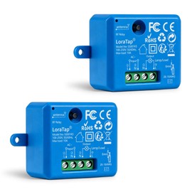 LoraTap 2 Pack WiFi Switch Alexa Wireless Mini Size Receiver 2500W 10A Smart Switch Remote Phone Relay Compatible with Google Assistant