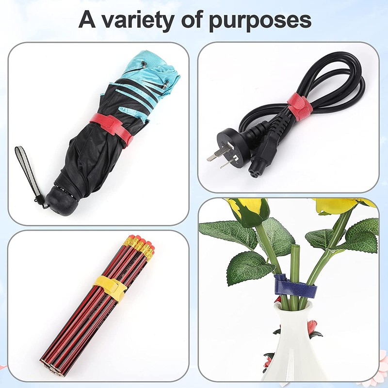 Cable Tie Cord Binding Bands, Cable Ties Velcro Tape Storage
