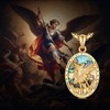 YONFQE St Michael Necklace 925 Sterling Silver Archangel Michael Pendant