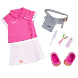 Our Generation Hair Salon Outfit - Styling Accessories - 46cm Doll Clothes - Fantasy Game - Toy for Children Aged 3+ - Style Streak