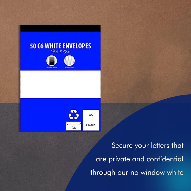 KARRMA | C6 Premium Quality Office White Mailing Envelopes 80