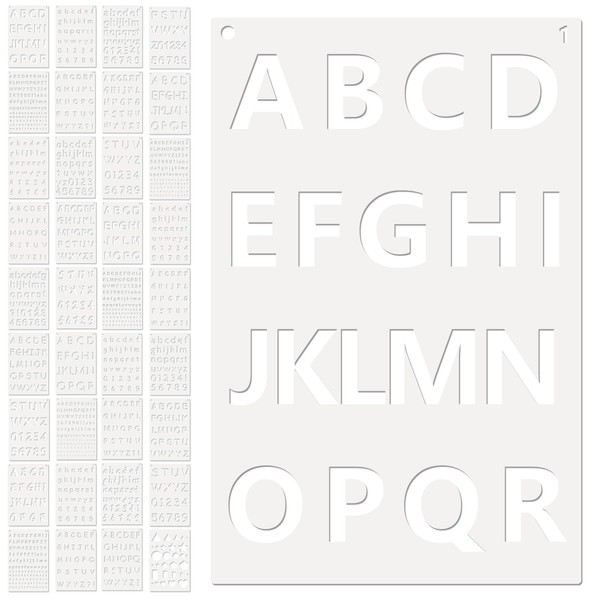 36Pcs Letter Stencils Decoration, Small Reusable Number Stencils Letter Stencils