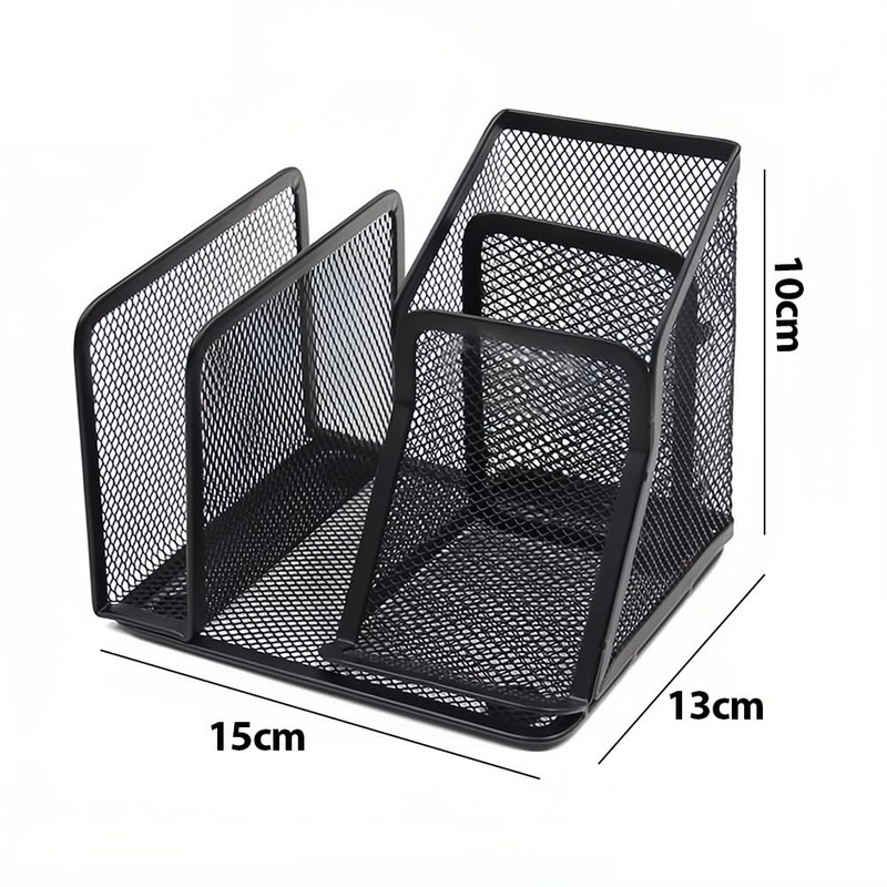 Cheerhom Desk Organiser, Mesh Metal Office Tray, Sticky Notes, Folder