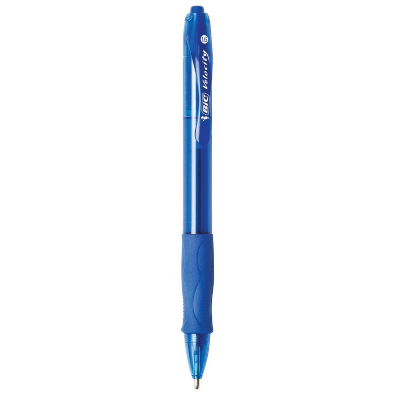 BIC Velocity Bold Retractable Ball Pen - Blue Ink, 4-Count