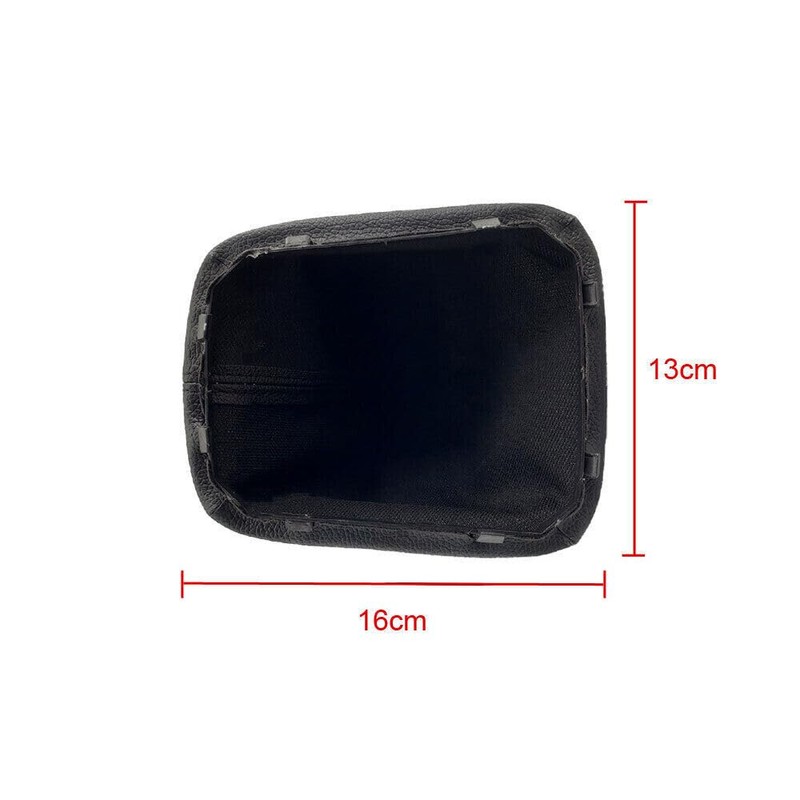 TEAMWILL PU Leather Gear Stick Shift Gaiter Boot Black Cover