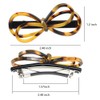 Acrylic Resin Bow Hair Barrettes for Women,Bow Hair Clips for
