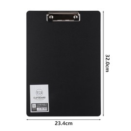 Clipboard, A4 Binder, Clip File, Powerful, Short Side, Meeting Pad, Office Supplies, Document Organizing, Portable, Portable, Vertical Type, PU Material, E-Clip (Black)