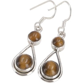 GURU SHOP Indian Silver Earrings Ethnic Earrings Ornament Drop Earrings Turquoise