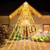 zukof Lights - 355 LEDs Star Waterfall Light Christmas Tree