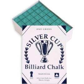 Silver Cup Billiard Chalk - 1 Gross (144 pcs.) GREEN