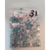 Blue Glitter Mix with Mylar pieces - Craft - Nail