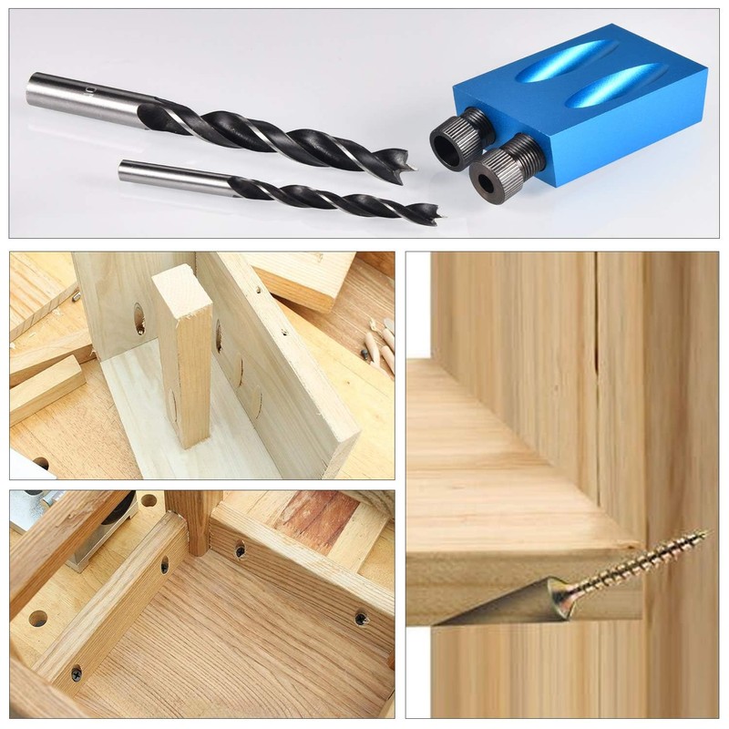 JIZZU 15 pieces angle drill guide drilling aid jig kit,