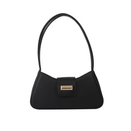 QKEPCY Handbag Women's PU Leather Small Shoulder Bag Shoulder Bag Handbags Vintage Shoulder Handbag Clutch Bag for Daily Casual, black