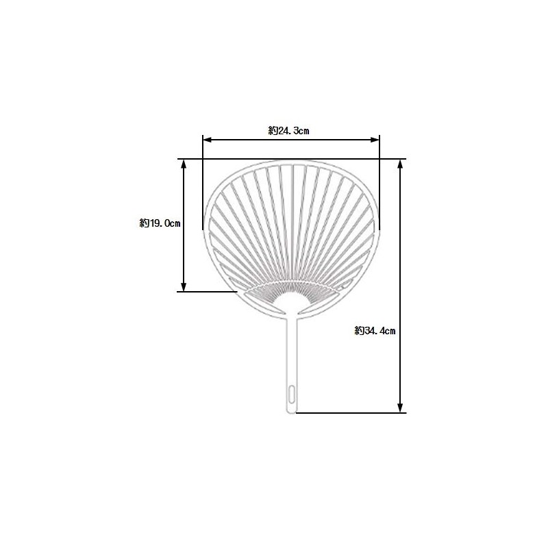 Handmade Fan Bone Only Solid Color 10pcs (White)