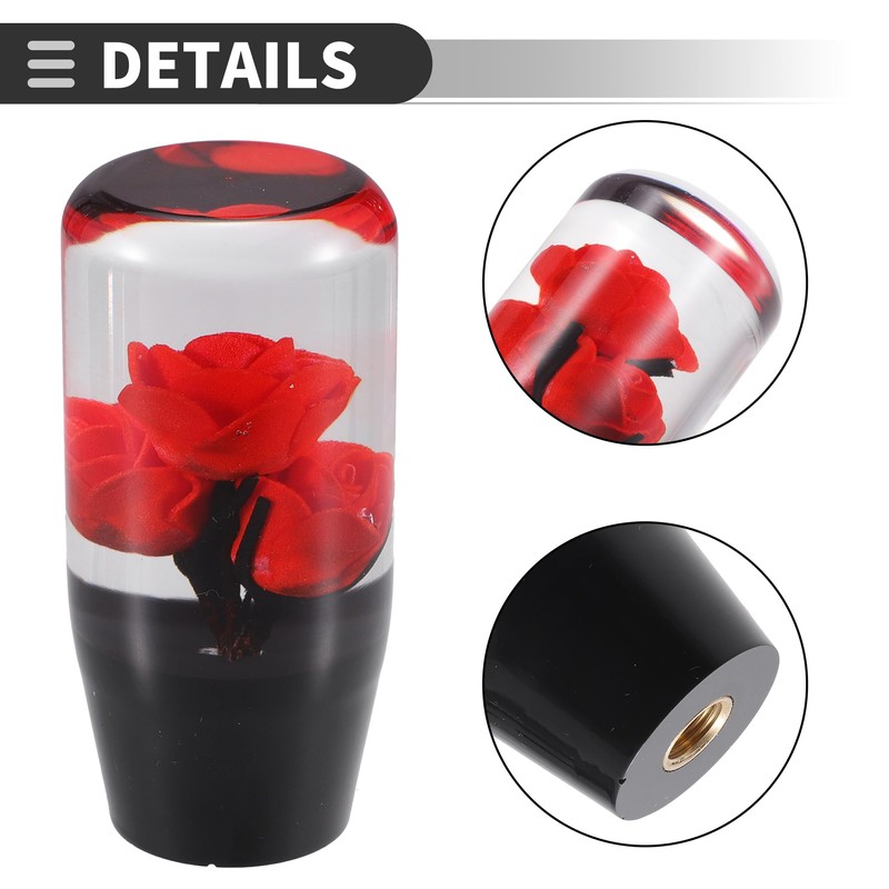 Motoforti Universal Rose Flower Car Gear Shift Knob, Manual Automatic