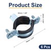 sourcing map 6 Pcs Split Ring Pipe Hanger, 32mm/1.3inch Adjustable