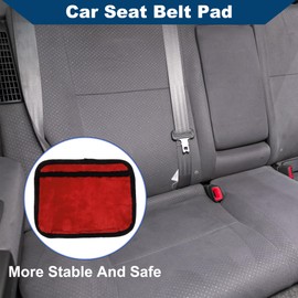 Hihaha Soft Faux Fur Car Seat Belt Cover/Backpack Shoulder Pad Multifunctional Seat Belt Pad Cover for Truck Car SUV/Comfort Breathable Faux Fur 7x24cm / 1pcs Red