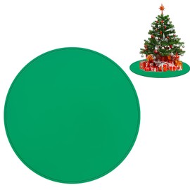 Silicone Christmas Tree Stand Mat 30.7 inch Heavy Duty Christmas Tree Mat for Under Tree Waterproof Christmas Tree Stand Pad for Floor Waterproof Tree Floor Protection Mat for Xmas Home Decor (Green)