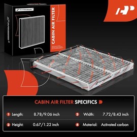 A-Premium - Filtro de aire de cabina de 2 piezas con carbón activado compatible con vehículos Mazda, 3 2014-2018, 6 2014-2021, CX-5 2013-2022